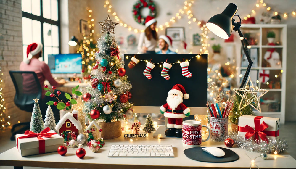Christmas desk decorations discount
