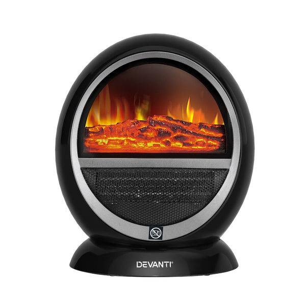 Devanti Electric Fireplace Fire Heaters 1500W - Under Desk