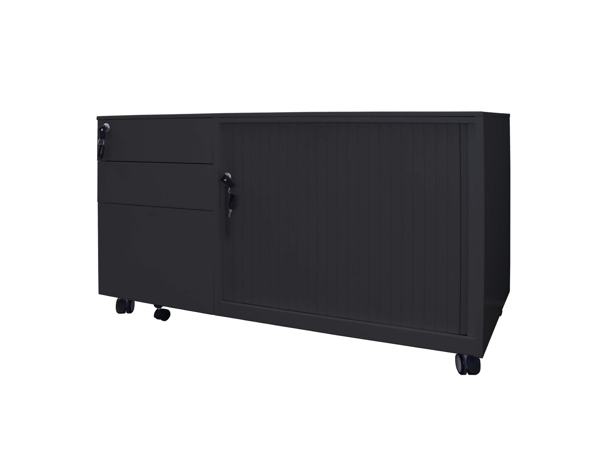 GO Steel Mobile Caddy – Right Tambour | Office Furniture IQ Australia