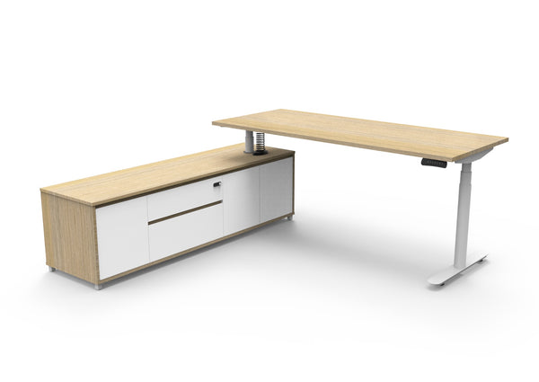 Halo Plus Executive Desk & Cabinet (Left Hand Side Cabinet)