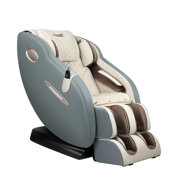 Livemor Massage Chair Electric Recliner Massager Grey Ozeni