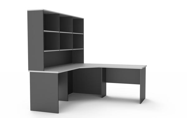 Rapid Worker Corner Workstation with Hutch