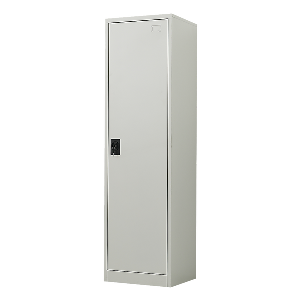 Single-Door Metal Tall Cabinet Shelf Storage for Home Office Gym