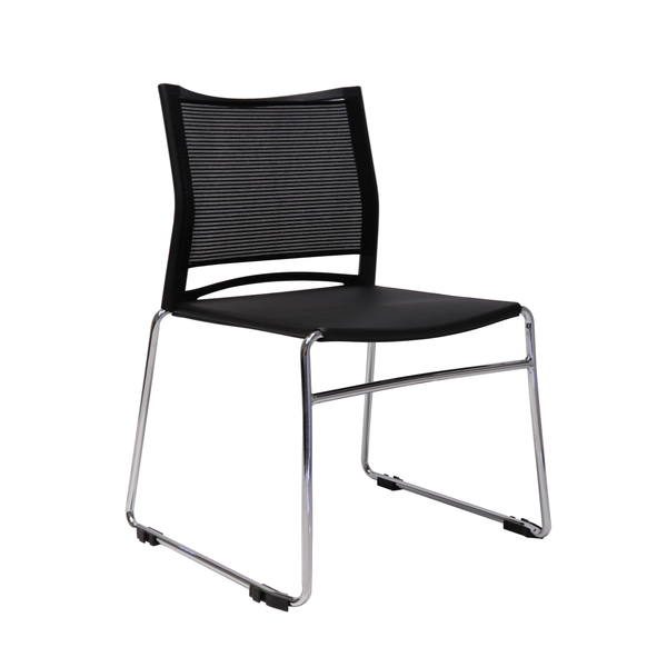PMV-BK Visitor Chair | Stackable Chair