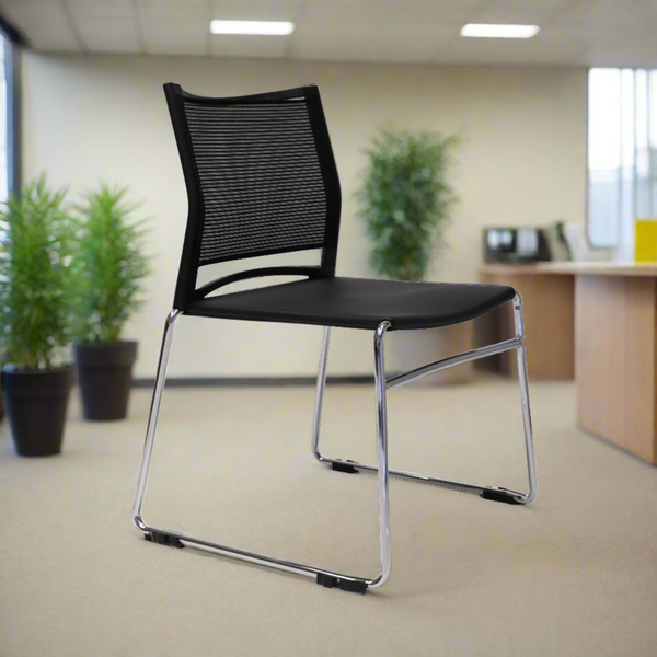 DUSTY-BK Visitor Chair | Stackable Chair