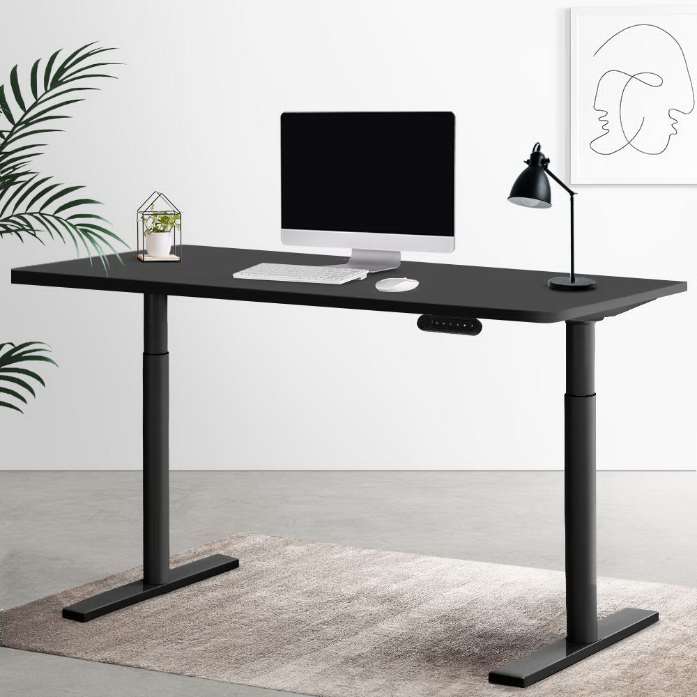Artiss Electric Standing Desk Height Adjustable Sit Stand Desks Black 140cm