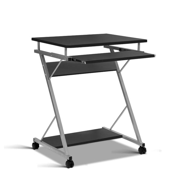 Artiss Metal Pull Out Desk Table  - Black