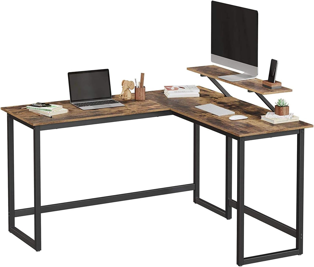 L-Shaped Computer Desk Industrial Corner