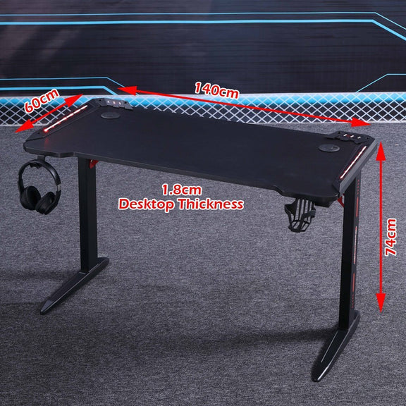 D2105 140cm Gaming Desk Desktop PC Computer Desks Desktop Racing Table ...
