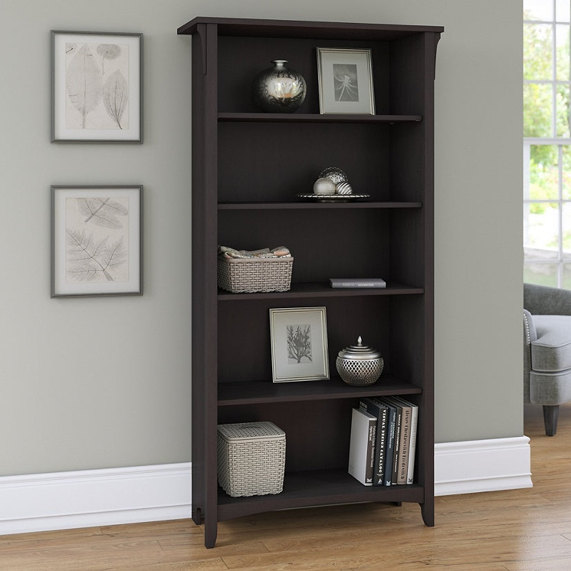 Salinas 5 Shelf Bookcase Black