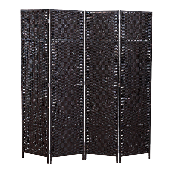 4 Panel Room Divider Screen Privacy Rattan Dividers Stand Fold