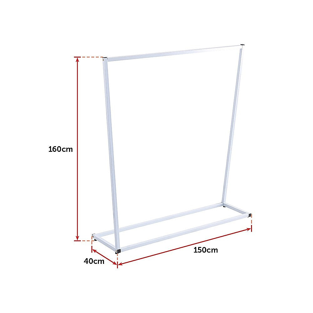 Commercial Clothing Garment Rack Retail Shop White