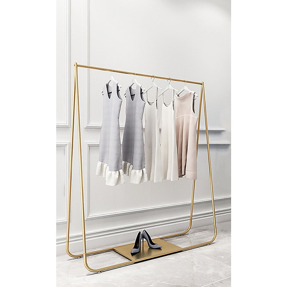 Gold Clothing Retail Shop Commercial Garment Display Rack