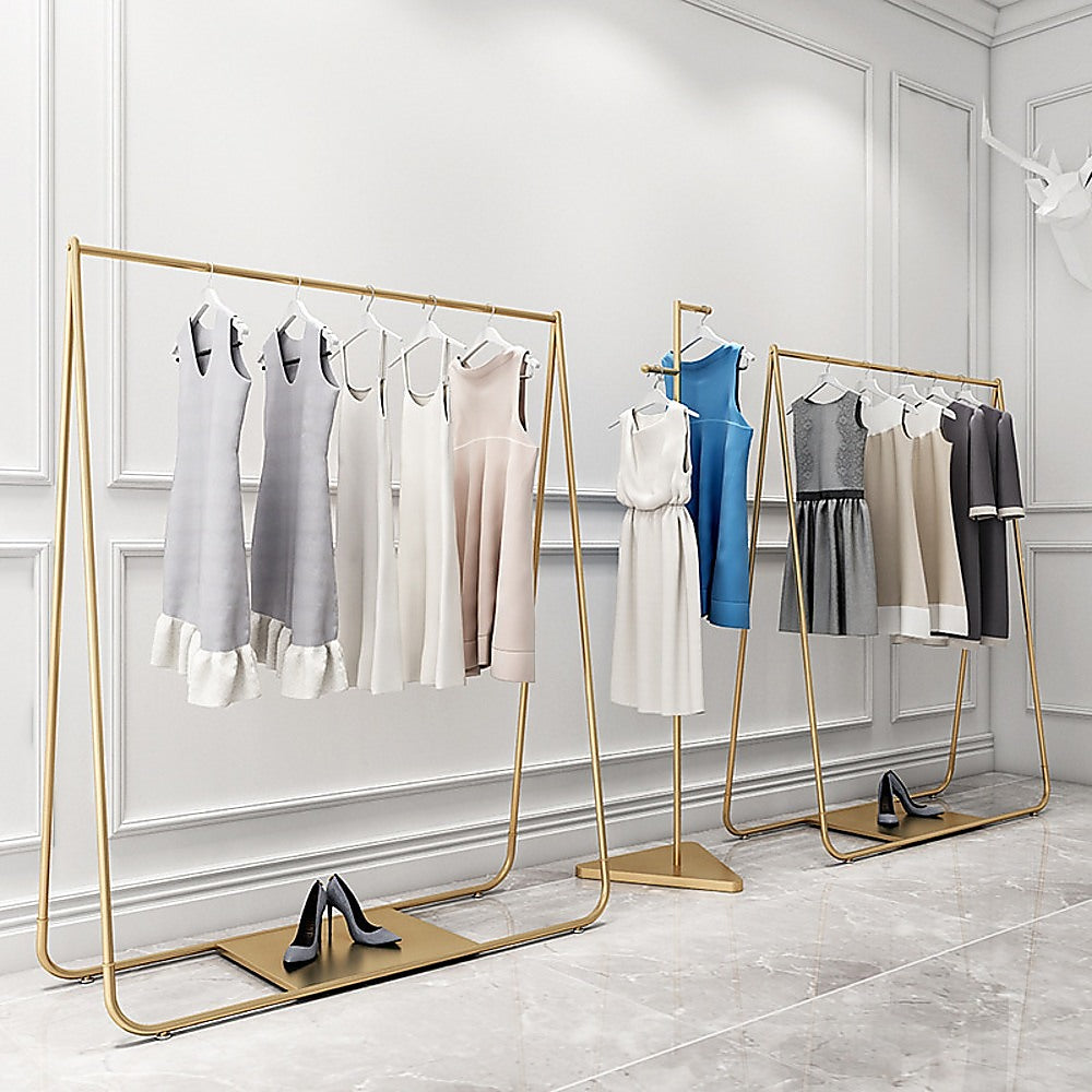 Commercial Garment Display Rack Gold Clothing Retail Shop Commercial Garment Display Rack | Office ...