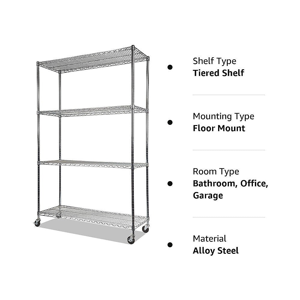 Modular Wire Storage Shelf 1200 x 450 x 1800mm Steel Shelving