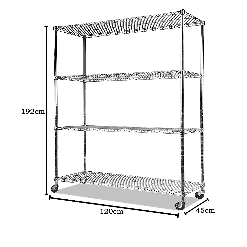 Modular Wire Storage Shelf 1200 x 450 x 1800mm Steel Shelving