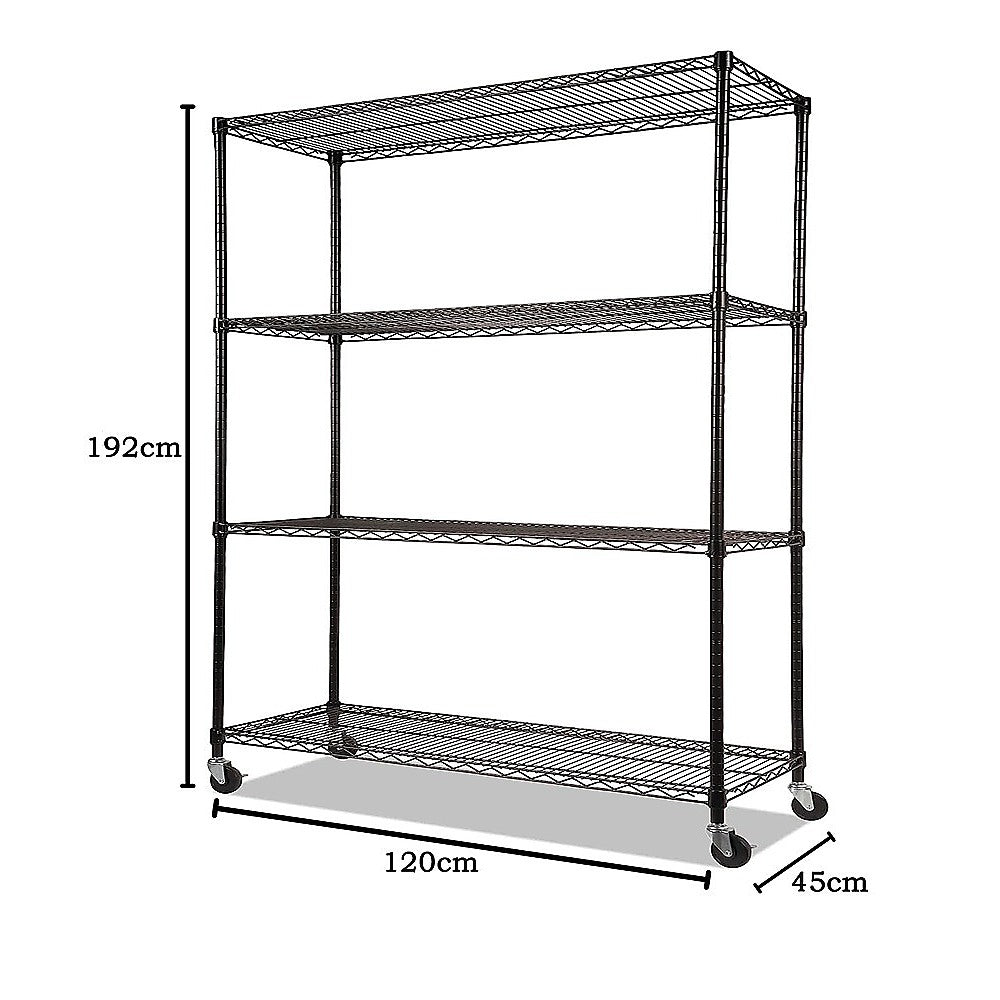 Modular Wire Storage Shelf 1200 x 450 x 1800mm Steel Shelving