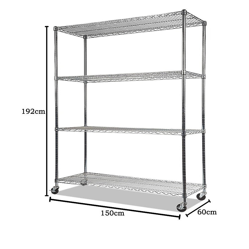 Modular Wire Storage Shelf 1500 x 600 x 1800mm Steel Shelving | Office ...
