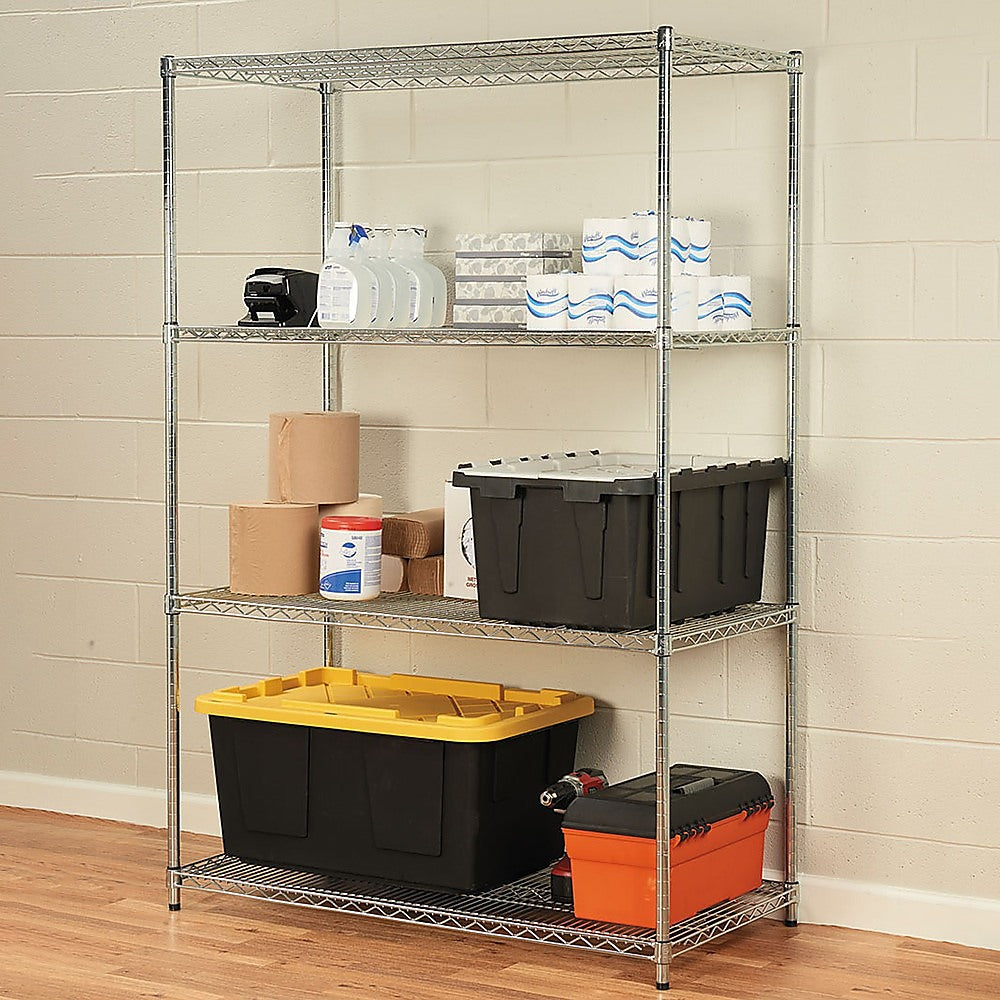Modular Wire Storage Shelf 900 x 350 x 1800mm Steel Shelving | Office ...