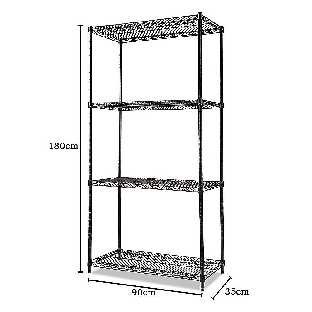 Modular Wire Storage Shelf 900 x 350 x 1800mm Steel Shelving | Office ...