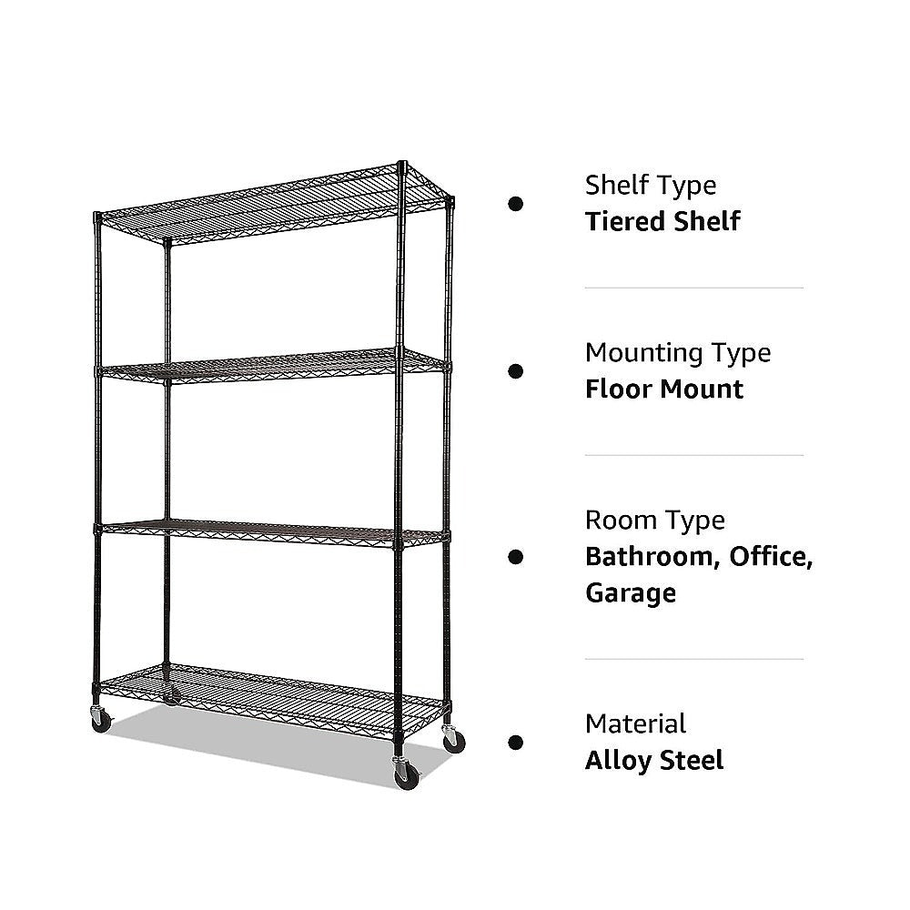 Modular Wire Storage Shelf 1500 x 450 x 1800mm Steel Shelving