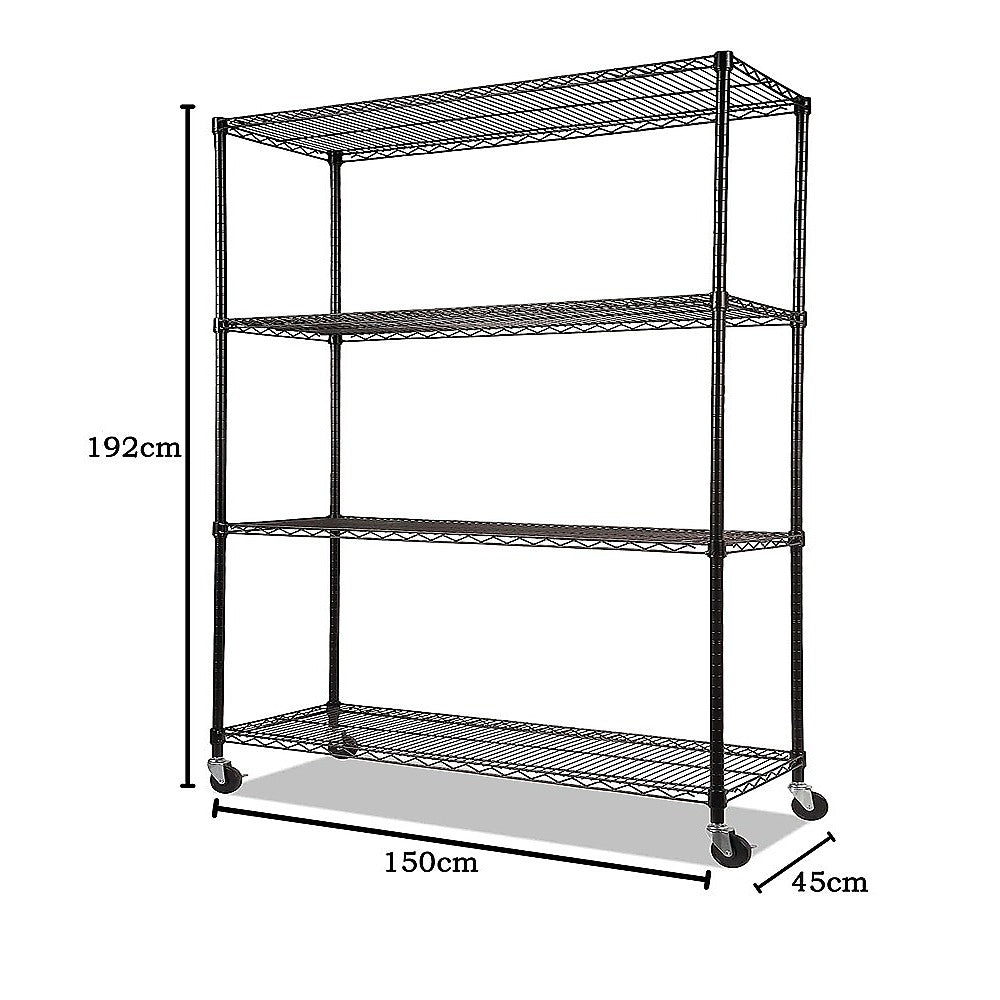 Modular Wire Storage Shelf 1500 x 450 x 1800mm Steel Shelving