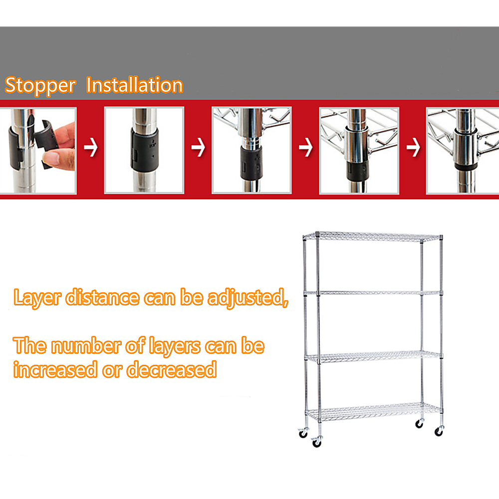 Modular Wire Storage Shelf 1200 x 600 x 1800mm Steel Shelving