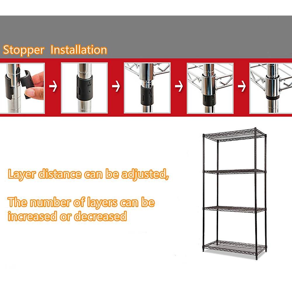 Modular Wire Storage Shelf 900 x 450 x 1800mm Steel Shelving