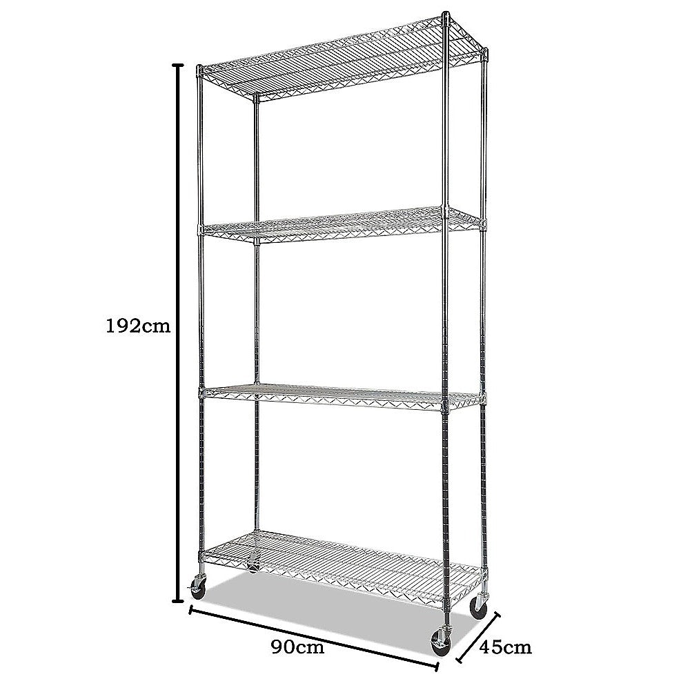 Modular Wire Storage Shelf 900 x 450 x 1800mm Steel Shelving