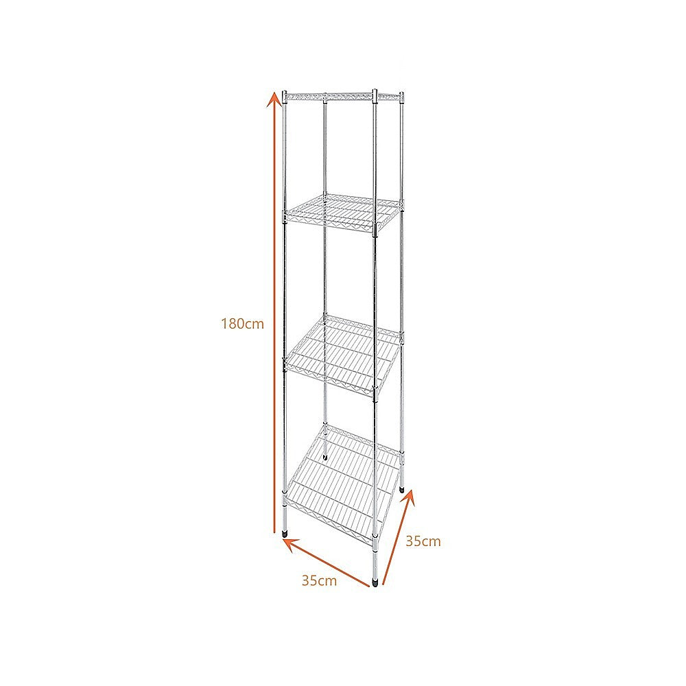 Modular Wire Storage Shelf 350 x 350 x 1800mm Steel Shelving