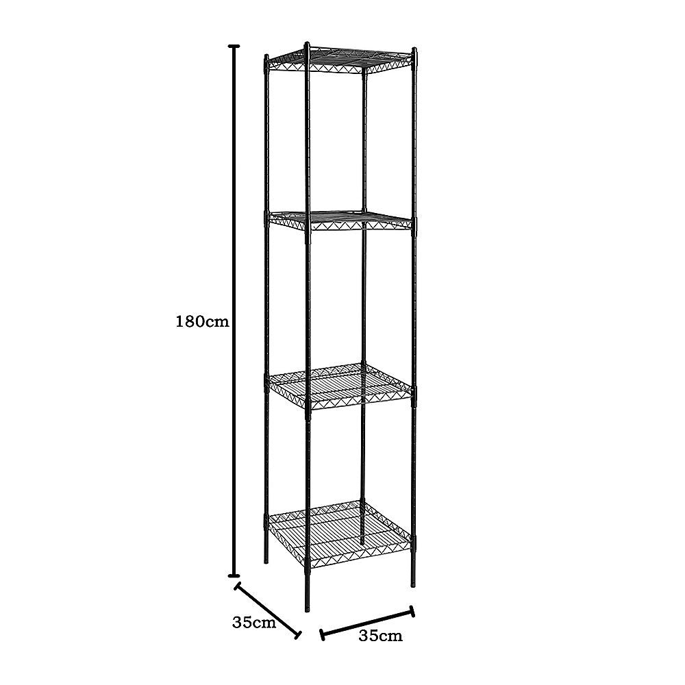 Modular Wire Storage Shelf 350 x 350 x 1800mm Steel Shelving