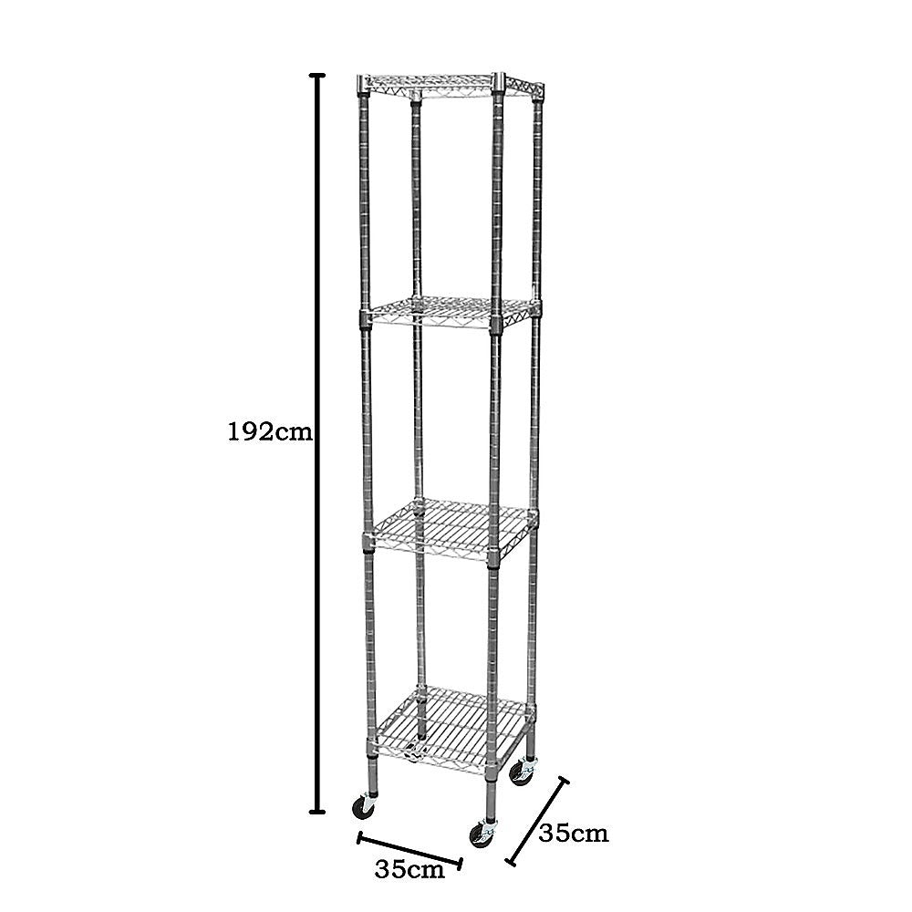 Modular Wire Storage Shelf 350 x 350 x 1800mm Steel Shelving